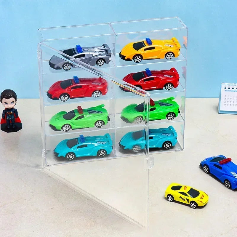 8-Grid Acrylic Display Case for 1:64 Hot Wheels Die-Cast Cars