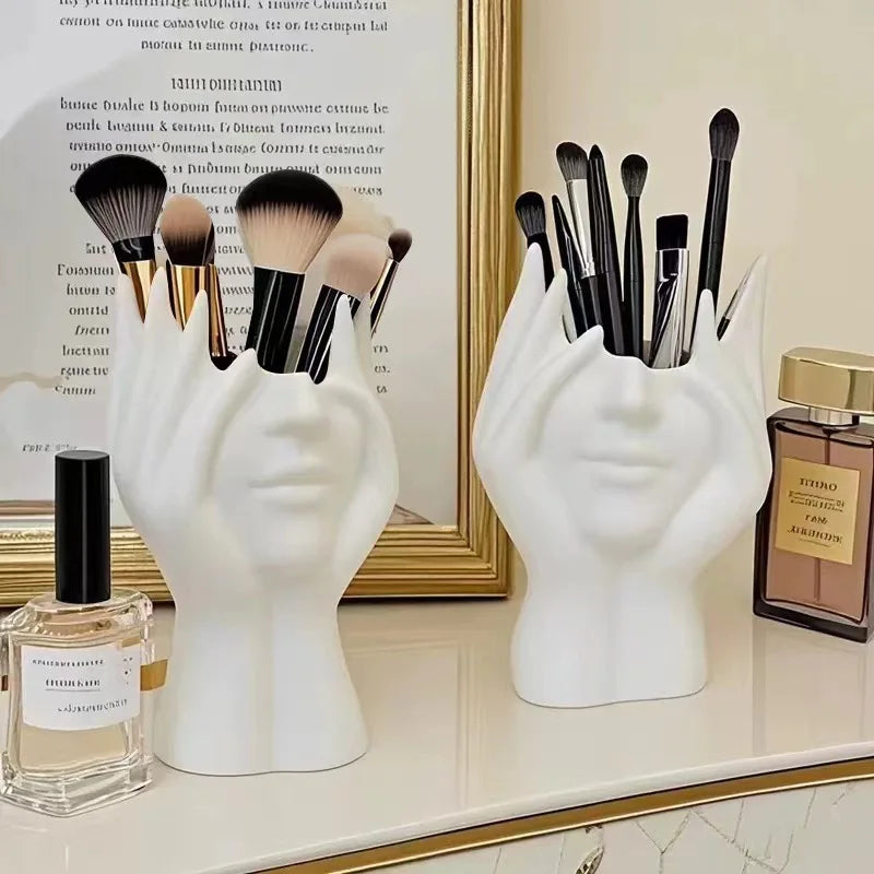 New Creative Human Body Art Styling Office Supplies Desktop Multifunctional Storage Pen Holder Makeup Brush Holder Decoration li Peaceful Pleasures Health and Wellness