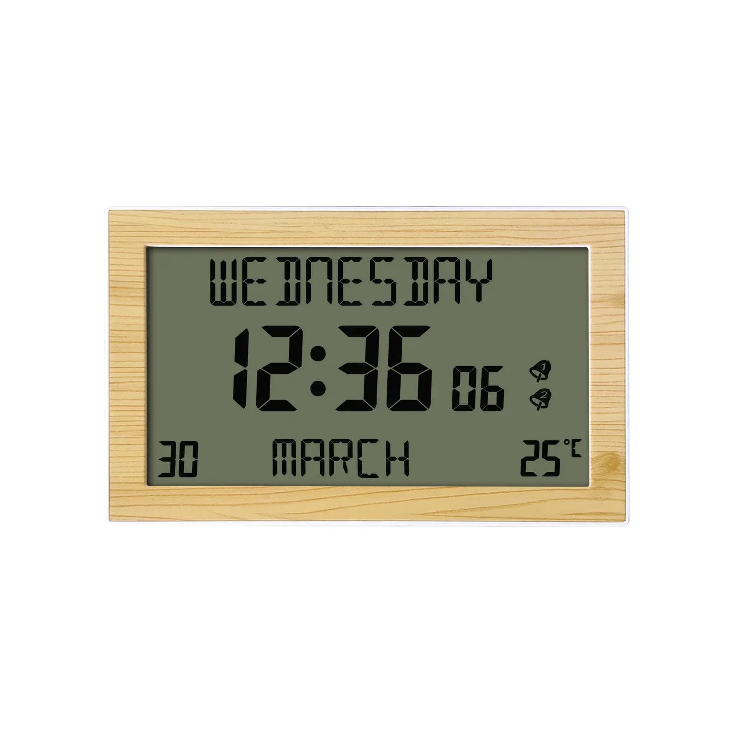 LCD Digital Alarm Clock – Time, Date & Temp | Desk & Travel