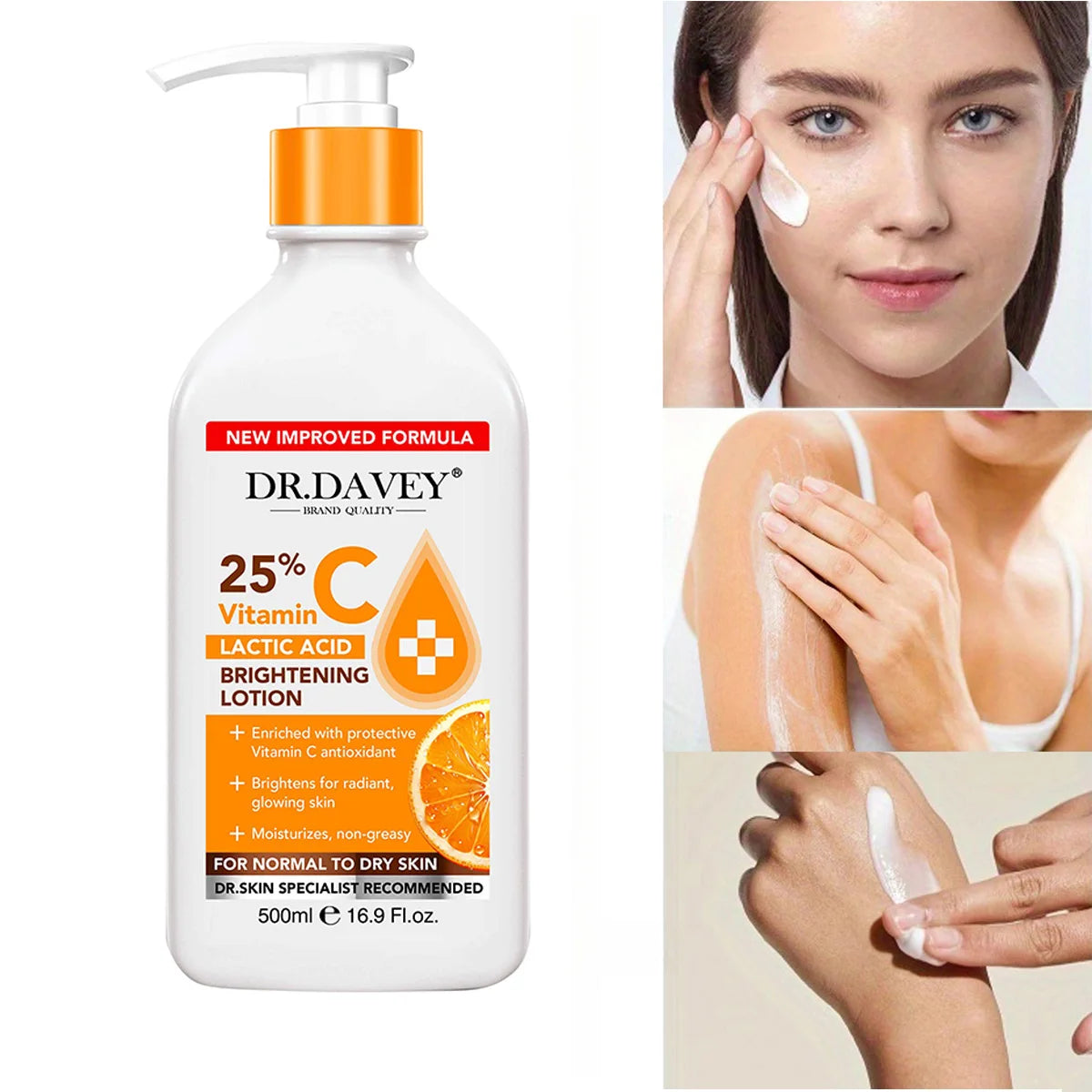 500ml Vitamin C Body lotion Large-capacity moisturizing beautifying with long-lasting fragrance, refreshing non-greasy Peaceful Pleasures Health and Wellness Vitamin C Body lotio