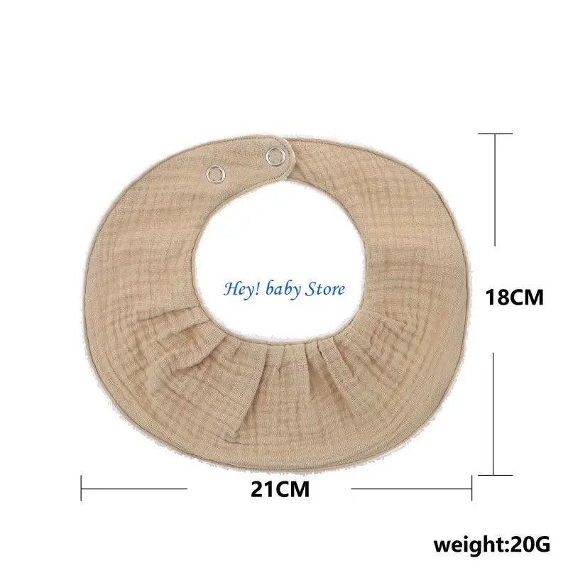 Adjustable Button Baby Bib & Burp Cloth | Soft Cotton 0–12M