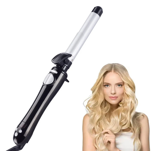 Wholesale Auto Rotating Electric Hair Curler Ceramic 25mm Curling Iron Temperature Display Wave Auto Rotating Curling Iron Peaceful Pleasures Health and Wellness