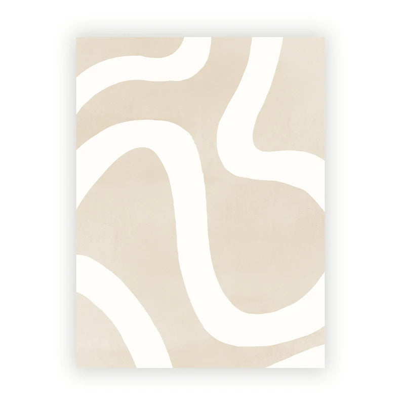 Watercolor Abstract Canvas Wall Art | Pastel Boho Beige Gray