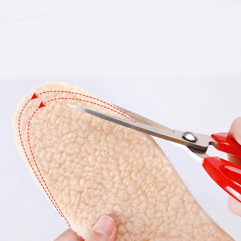 Adjustable Warm Insoles with Fleece and Thickened Lambskin Comfortable Cashmere and Cotton Insoles Snow Boots Peaceful Pleasures Health and Wellness
