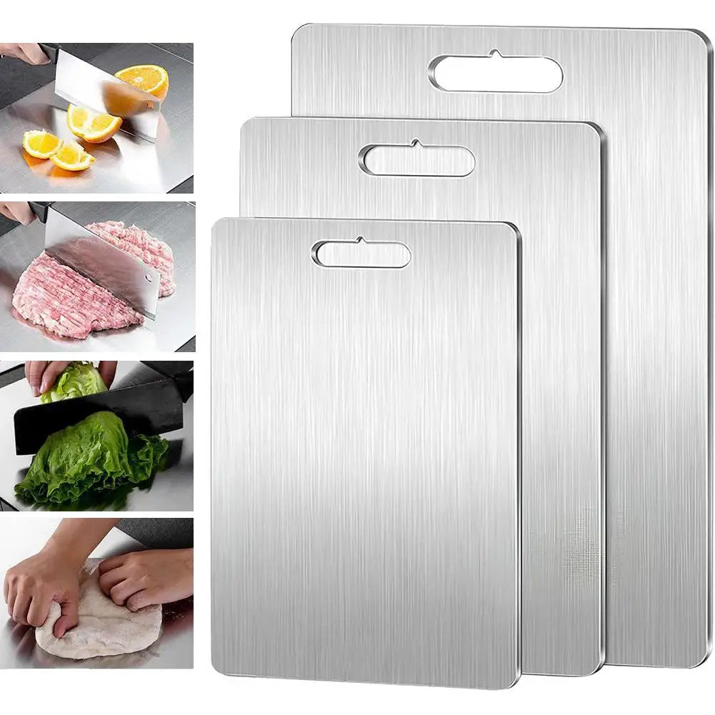 304 Stainless Steel Cutting Board – Double Sided Food Grade