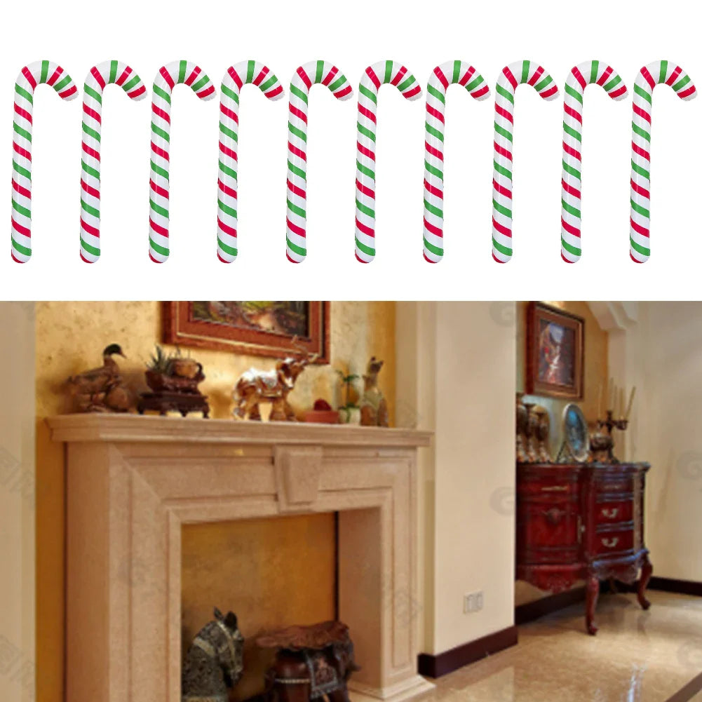 Inflatable Christmas Candy Canes Set of 10 – 88cm Outdoor Decor