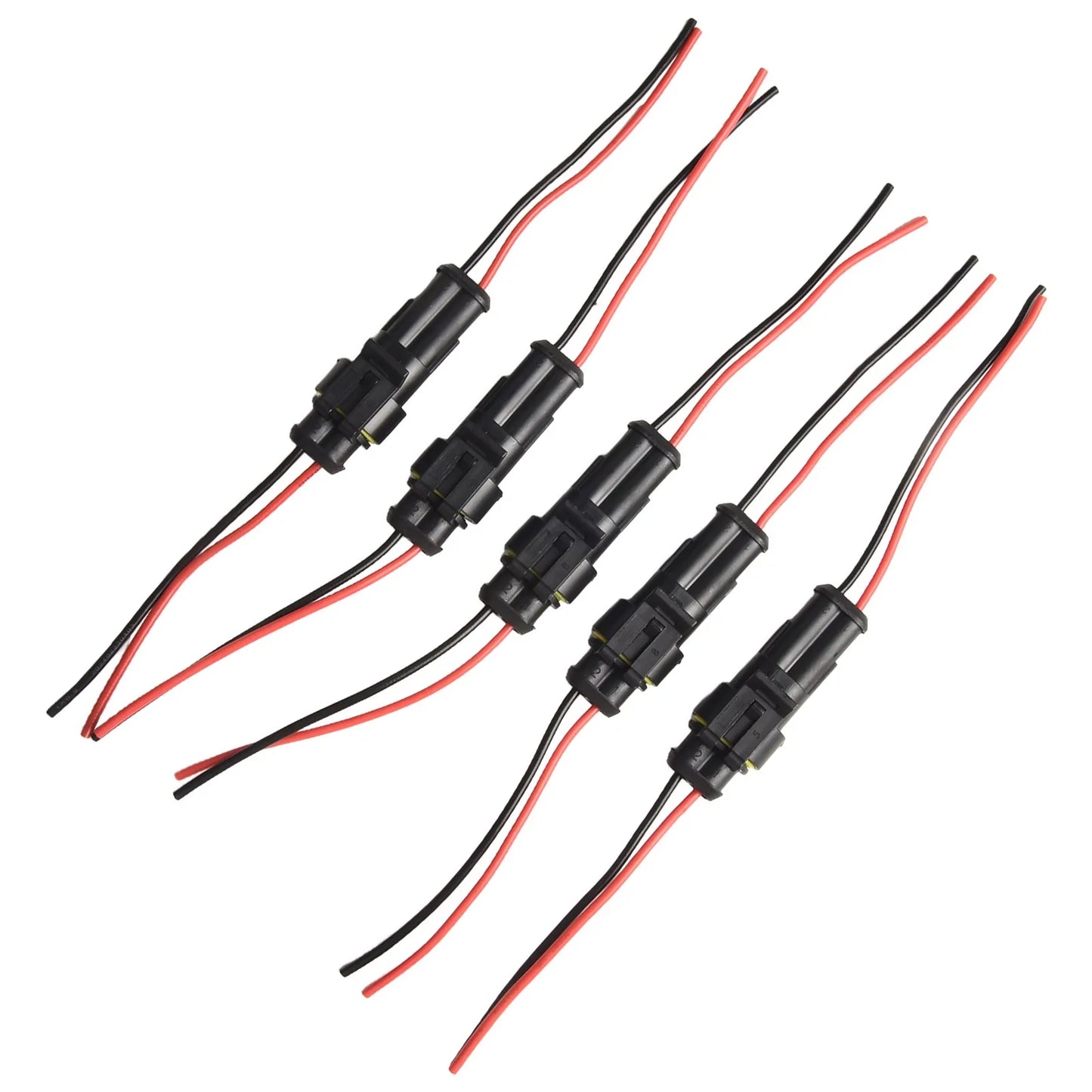 2-Pin Automotive Wire Connectors Male Female Quick Disconnect 5 Sets
