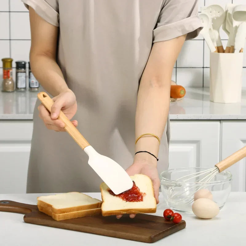 4-Piece Silicone Spatula & Pastry Cutter Set – Heat-Resistant