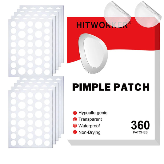 Hydrocolloid Acne Patches 360pcs – Invisible & Waterproof Acne Patches Peaceful Pleasures Health and Wellness 360PCS