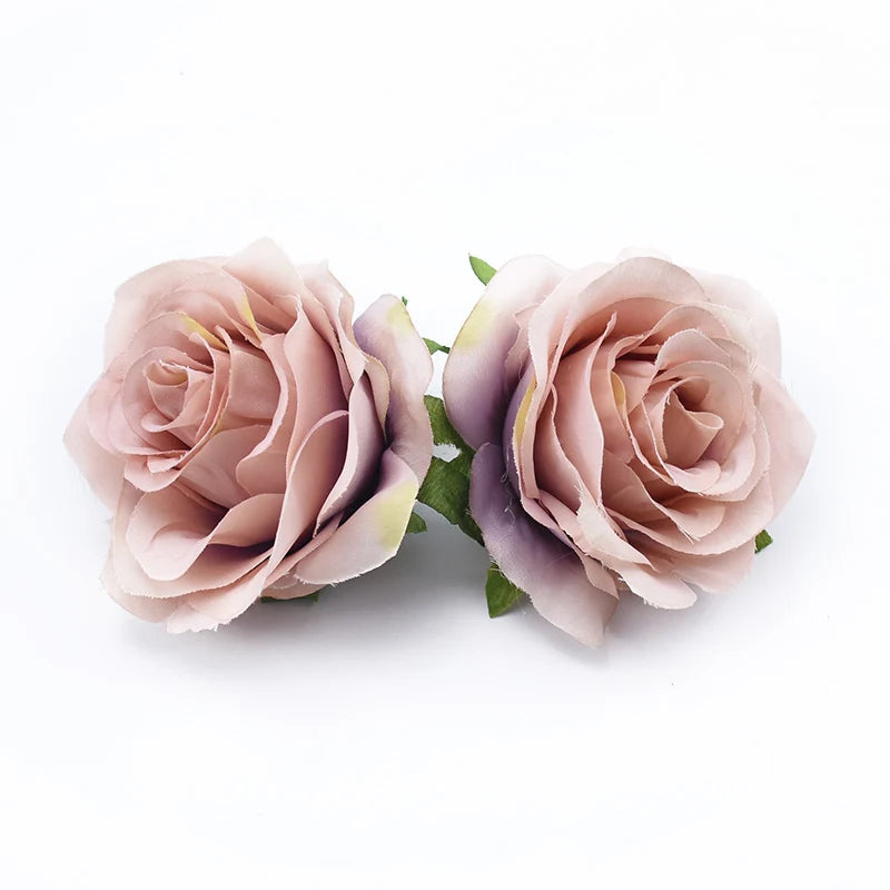 Silk Rose Artificial Flower Heads 5/10 Pcs | Wedding & Party Decor