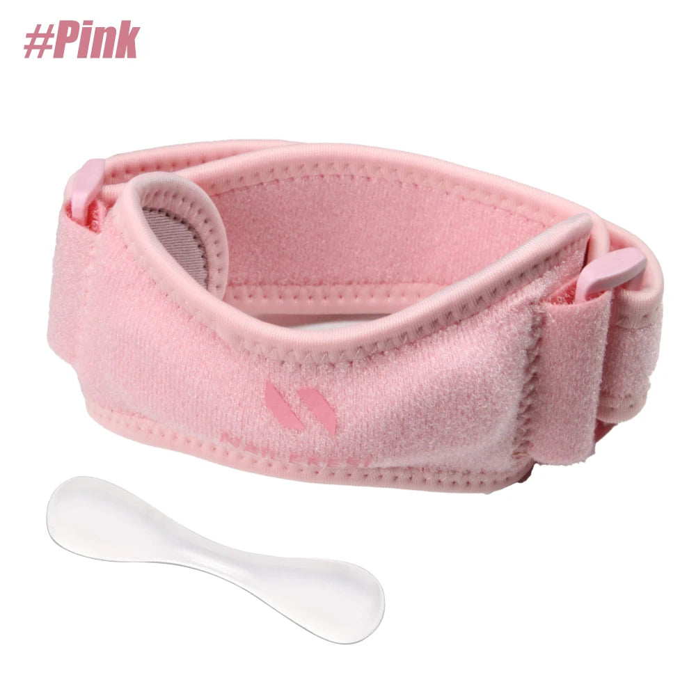 1PCS Patella Knee Brace Adjustable Patellar Tendon Support Strap,Knee Stabilizer for Running,Hiking, Basketball,Sports Women Men Peaceful Pleasures Health and Wellness Pink-1PCS