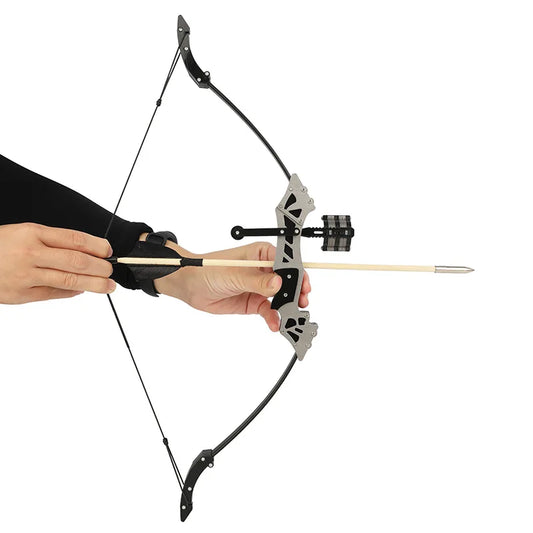 Mini Recurve Bow Archery Sets Wooden Arrows Target Paper Kids Toy Peaceful Pleasures Health and Wellness
