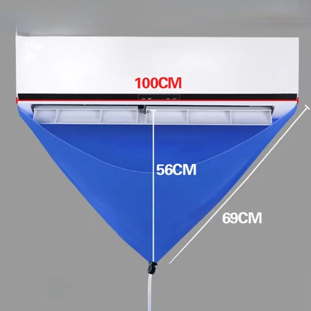 100cm Air Coditioning Cleaning Cover Bag PVC Thickened Cleaner with Water Pipe Home 1-1.5P Split Hanging Air Conditioner Tools Peaceful Pleasures Health and Wellness 1pc
