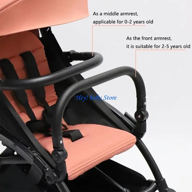 Universal Stroller Bumper Bar | PU Armrest & Legrest for Prams