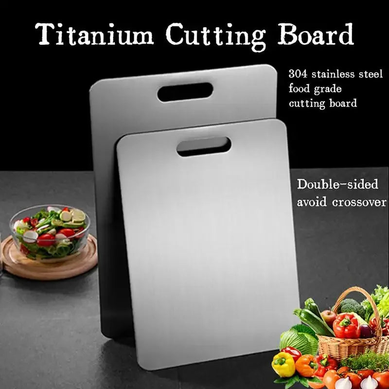 Stainless Steel Thickened Cutting Board Antibacterial Mildew-proof Kneading Dough Board Kitchen Fruit vegetable Cutting Board Peaceful Pleasures Health and Wellness