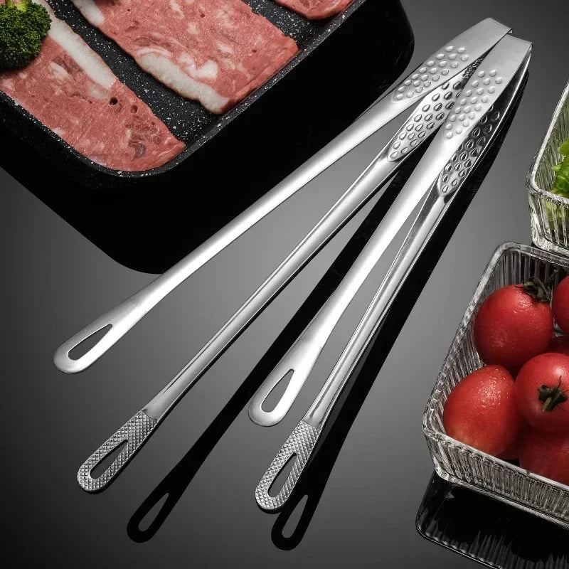 Stainless Steel BBQ & Kitchen Tongs | 24cm & 28cm Food Tongs