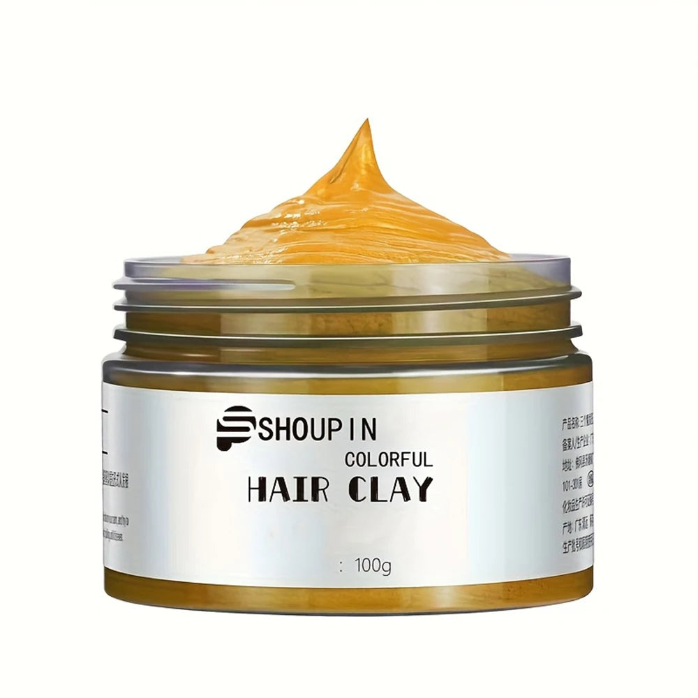 Hair Color Dye Wax Cream | Temporary Color for Halloween, Cosplay, Carnival & Daily Styling Peaceful Pleasures Health and Wellness Yellow China Mainland