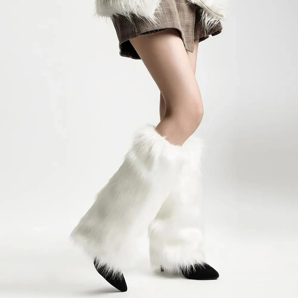 Women Faux Fur Leg Warmers Women Fall Leggings Jk Boots Stocking Girls Lolita Punk Boot Cover Harajuku Fur Foot Warming Cover Peaceful Pleasures Health and Wellness