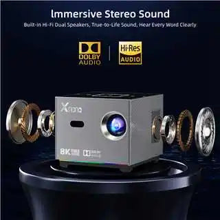Xnano X3 Smart Projector Native 720P 190ANSI Android 9.0 Support 8K Dual WiFi BT5.0 Keystone Correction Home Theater Projector Peaceful Pleasures Health and Wellness
