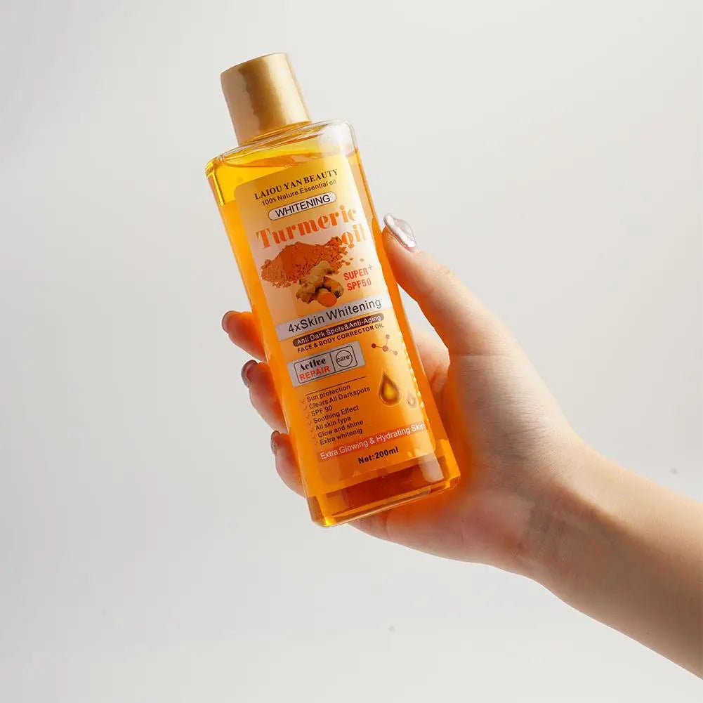 Turmeric & Ginger Face Serum Oil – 200ml Deep Hydration & Pigmentation Corrector Peaceful Pleasures Health and Wellness