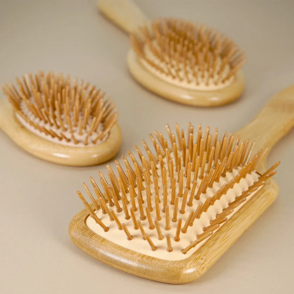 Bamboo Detangling Hair Brush – Scalp Massage, All Hair Types
