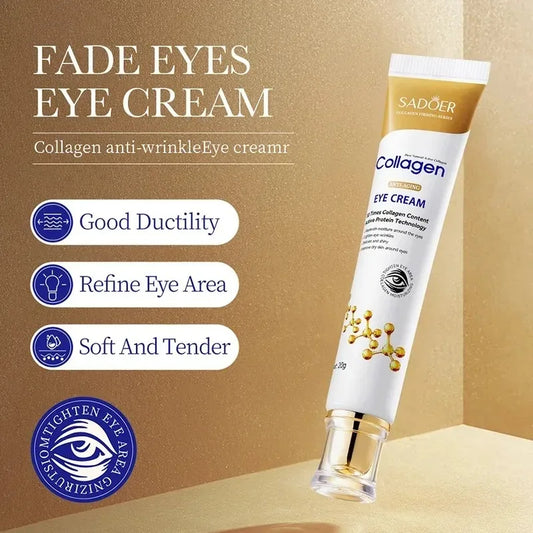 SADOER Collagen Eye Cream skincare Anti Dark Circles Eye Bags Firming Moisturizing skincare Eyes Cream Skin Care for Eyes Peaceful Pleasures Health and Wellness Default Title