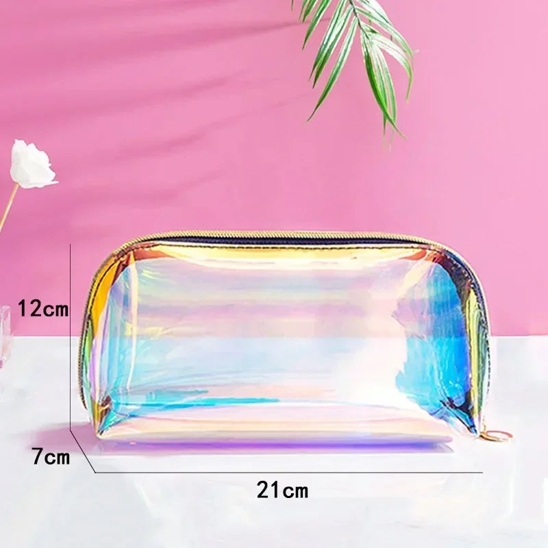 Clear PVC Laser Cosmetic Bag – Transparent Mini Makeup Pouch
