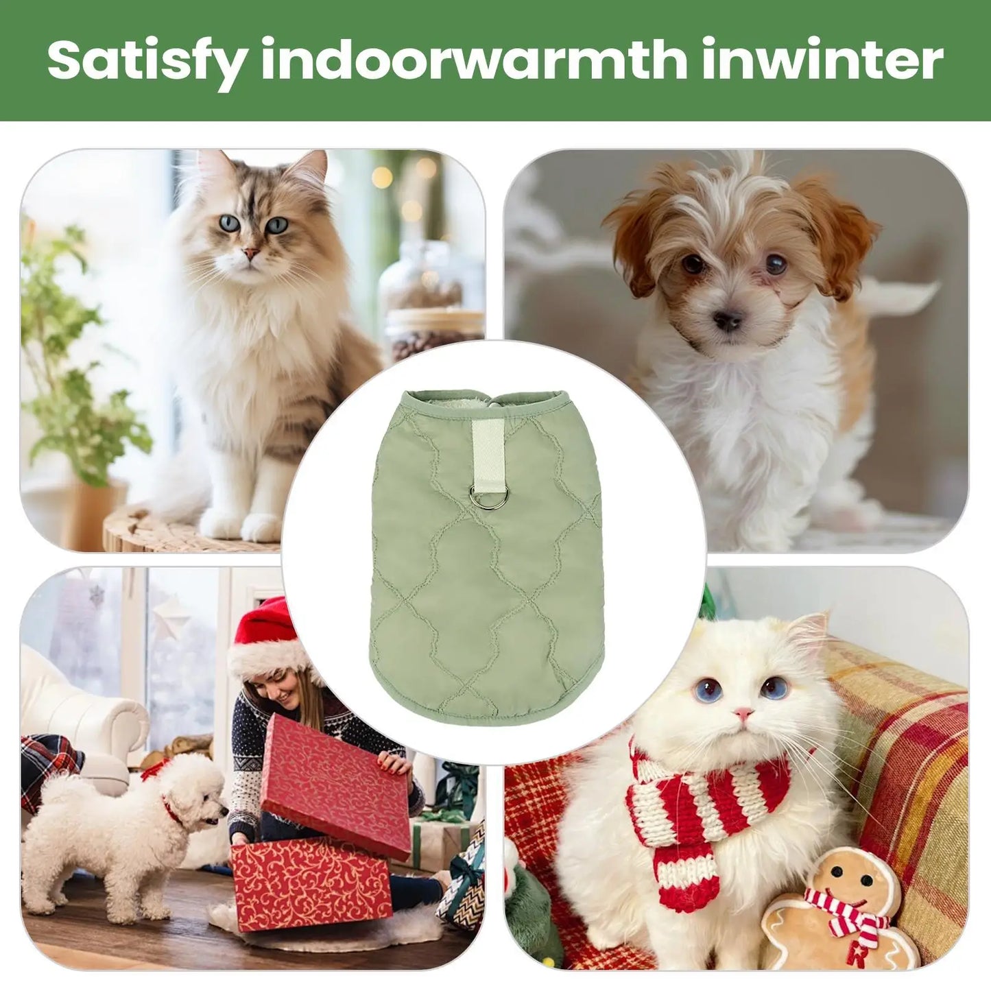 Windproof Insulated Dog & Cat Winter Coat | Pet Jacket