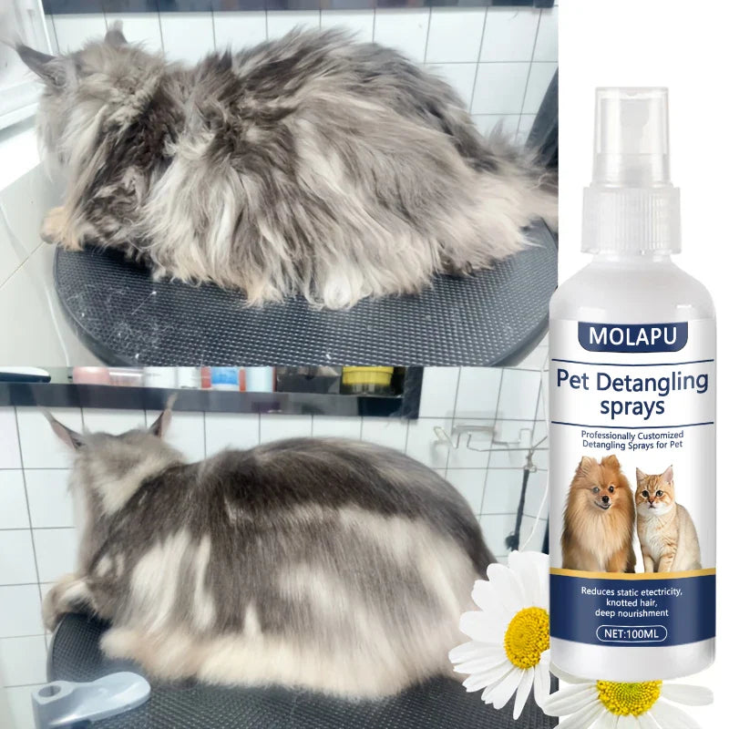 Pet Detangling Leave-In Conditioner Spray for Cats & Dogs