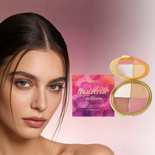 4-Color Highlight Powder Blush & Eye Shadow Palette – 8.8g Eye Shadow Palette Oasis Select