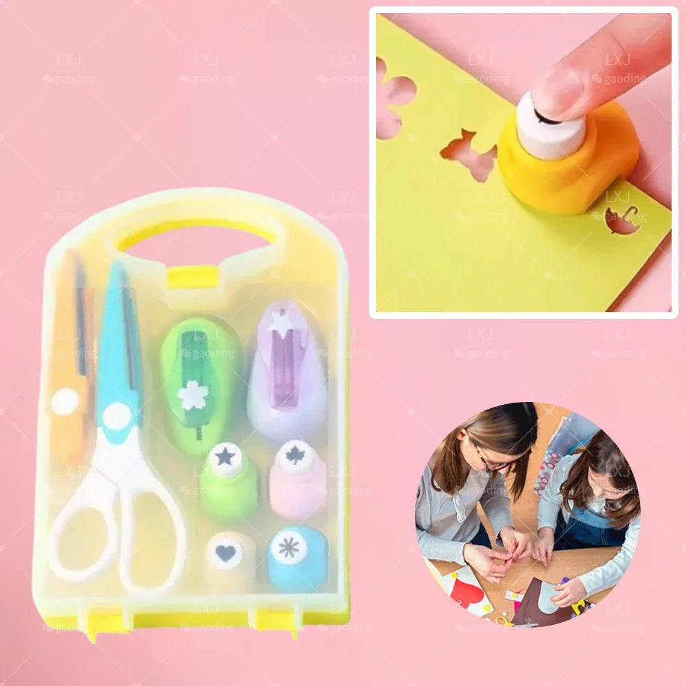 8pcs Creative Hole Punch Set Children's Hole Punch Scrapbooking Paper Punch Greeting Card Craft (Fixed pattern and random color) Peaceful Pleasures Health and Wellness