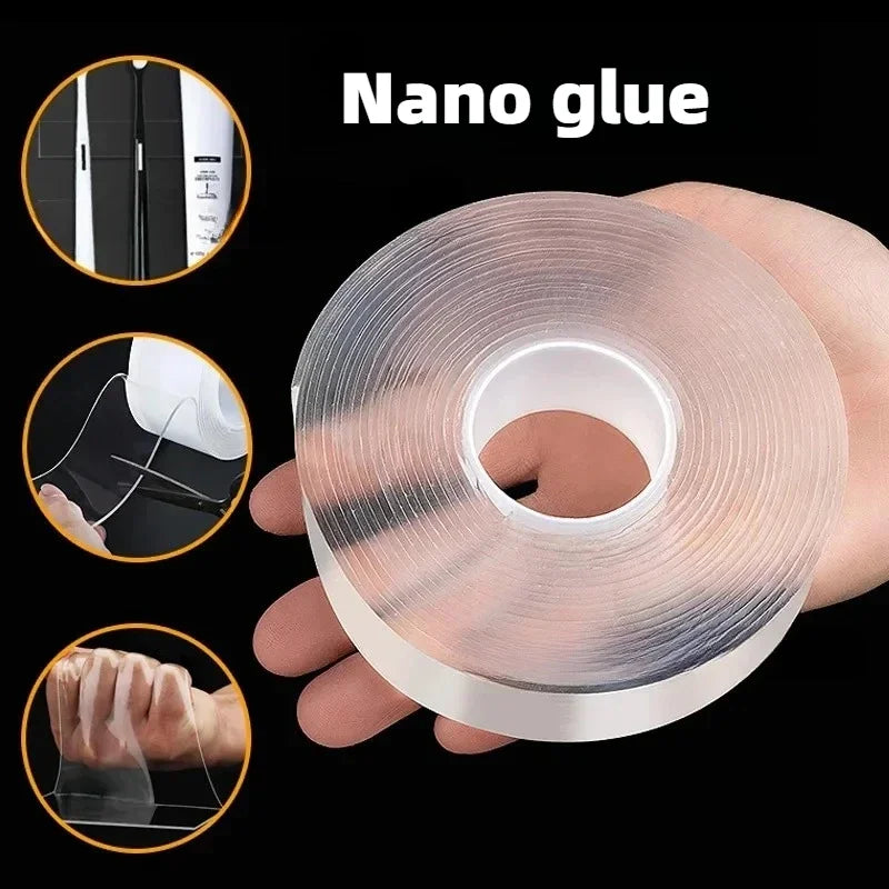 2mm Thick Super Strong Double-sided Nano Tape Has Strong Viscosity Transparent Traceless High Temperature Anti-slip Waterproof Peaceful Pleasures Health and Wellness