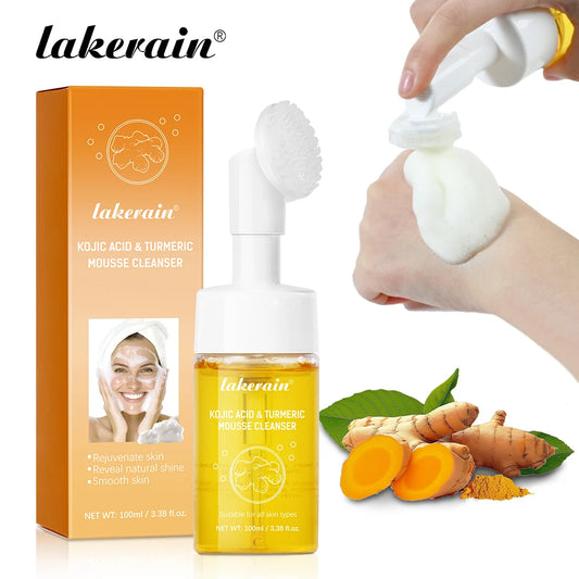 Turmeric Face Wash for All Skin Types - Natural Foaming Cleanser with Anti-Inflammatory Benefits Peaceful Pleasures Health and Wellness YELLOW