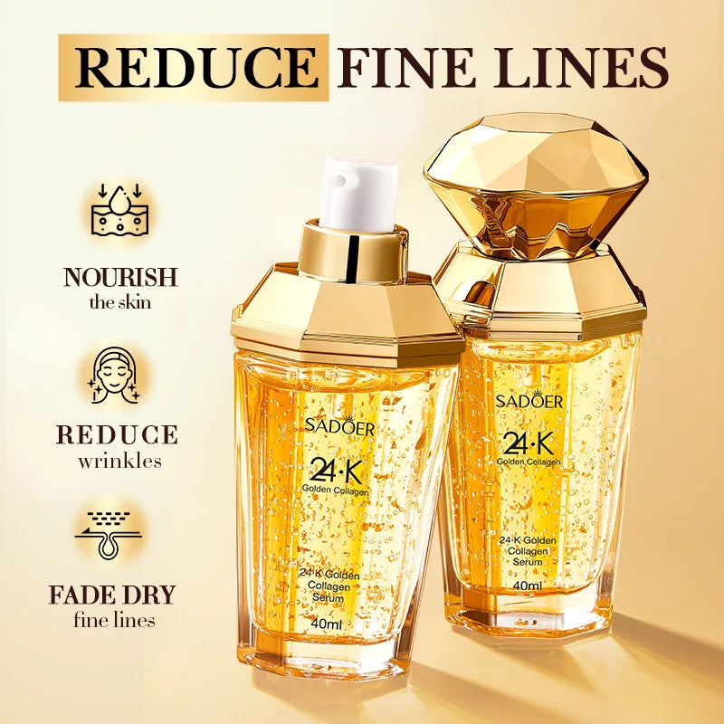 SADOER 24K Gold Collagen Face Serum | Hydrating Anti-Aging