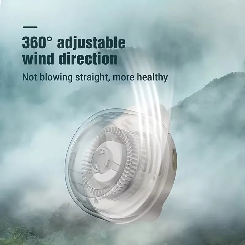Clip-On USB Mini Bladeless Fan | 3-Speed Portable Travel Fan