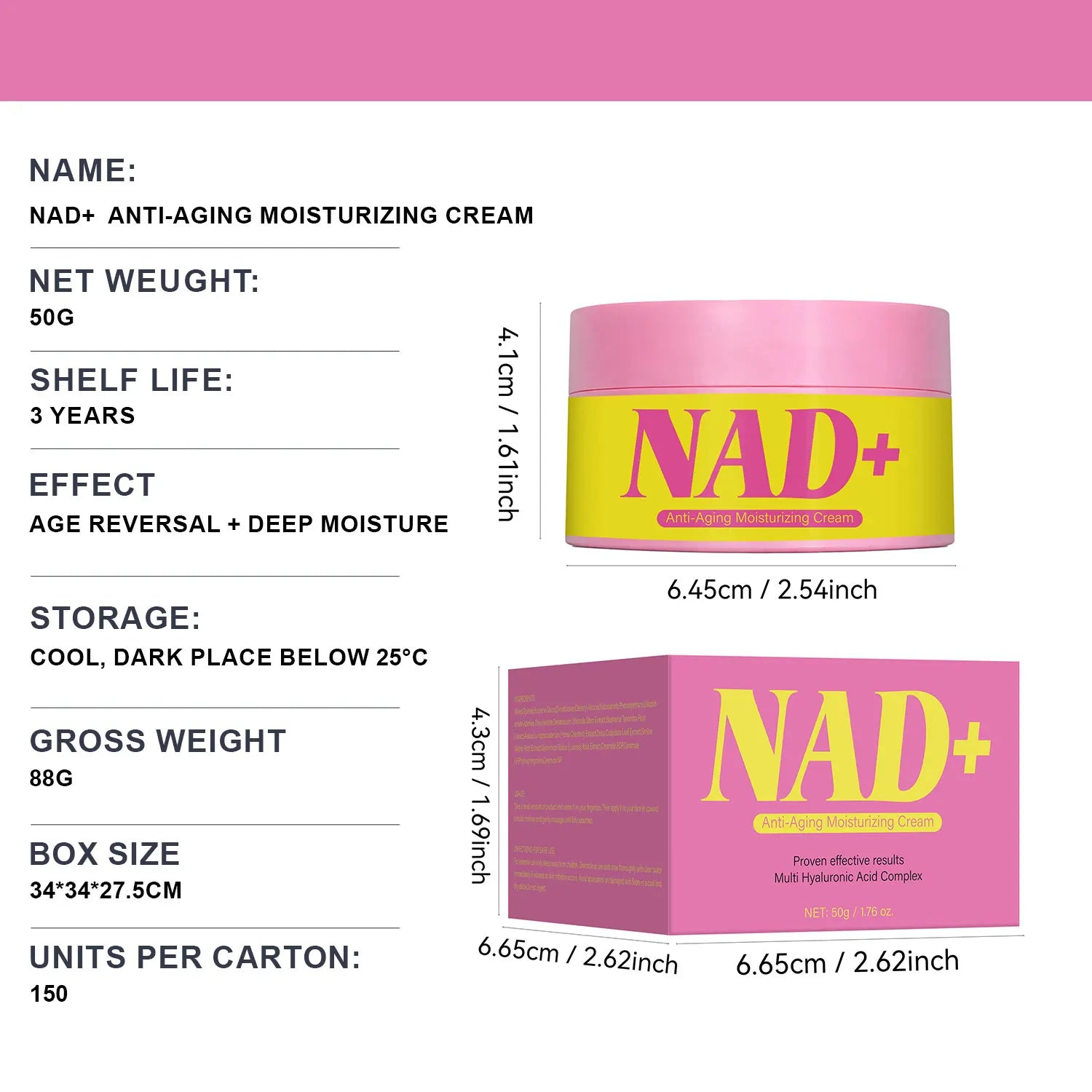 Moisturizing, Deep Moisturizing and Hydrating Cream Powered by NAD+,Skin Firming Facial Cream for Women ,Korean Skincare 50ml Peaceful Pleasures Health and Wellness