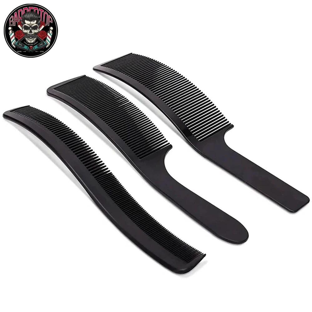 3Pcs Curved Haircutting Comb Set Heat-resistant Haircut Clipper Comb Professional Salon Barbershop Hairdresser Tools Accessories Peaceful Pleasures Health and Wellness