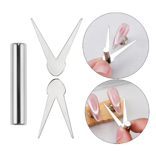 V-shaped French Cat's Eye Magnetic Tool with Magnet for Nail Magnetic Stick Cat Eye Nail Polish Magnet Accessories Tools Peaceful Pleasures Health and Wellness