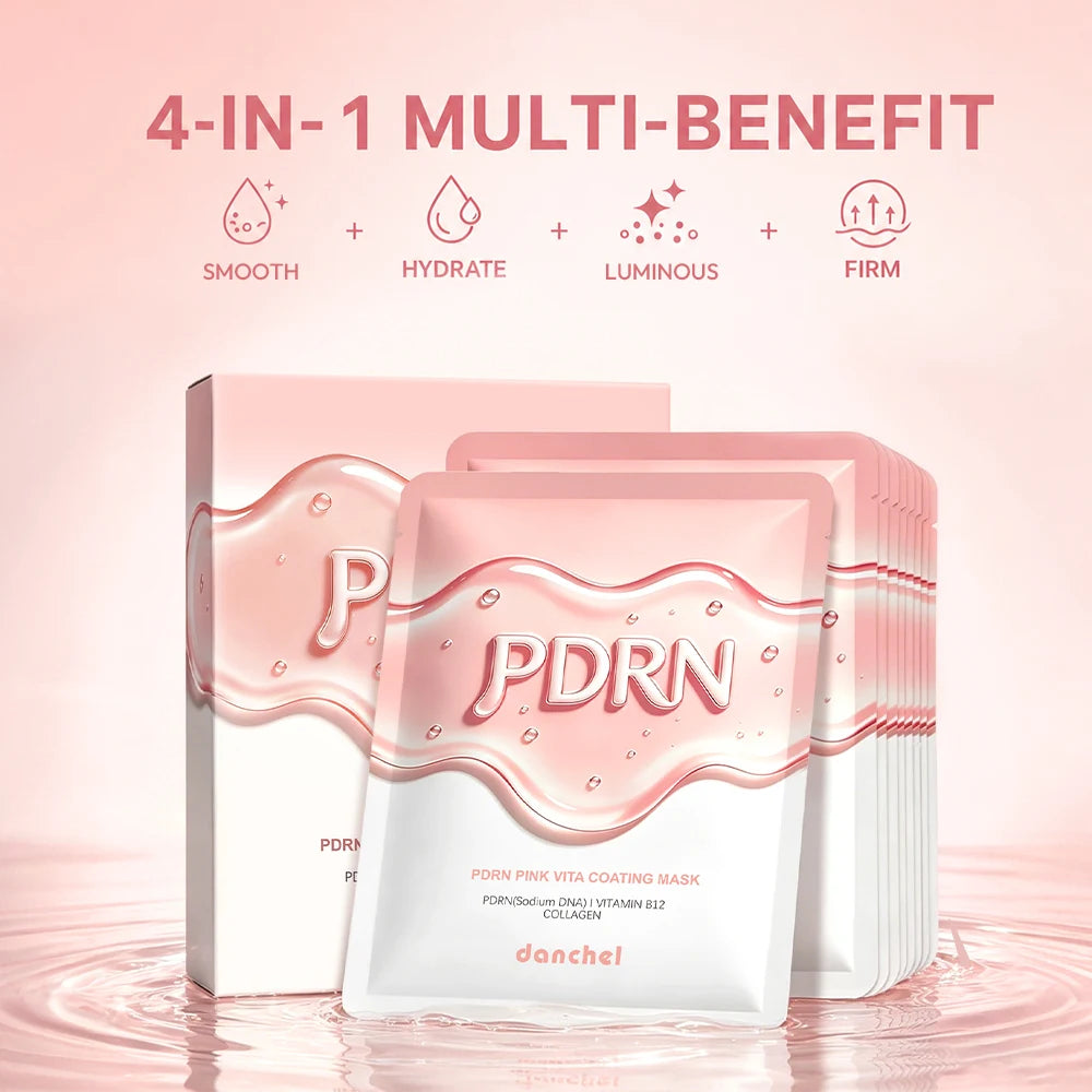 Salmon DNA PDRN Sheet Mask 10-Pack – Glass Skin Hydrating Firming Korean Sheet Mask Peaceful Pleasures Health and Wellness