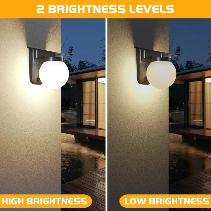 Solar Wall Lights Outdoor IP65 Waterproof | Adjustable LED