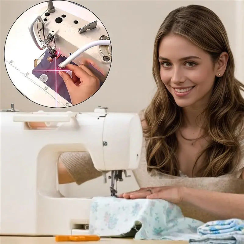 A36T-Magnetic Quilting Light For Sewing Machines With Red Guide Line, Precision Stitching And Rotating Base US Plug Peaceful Pleasures Health and Wellness