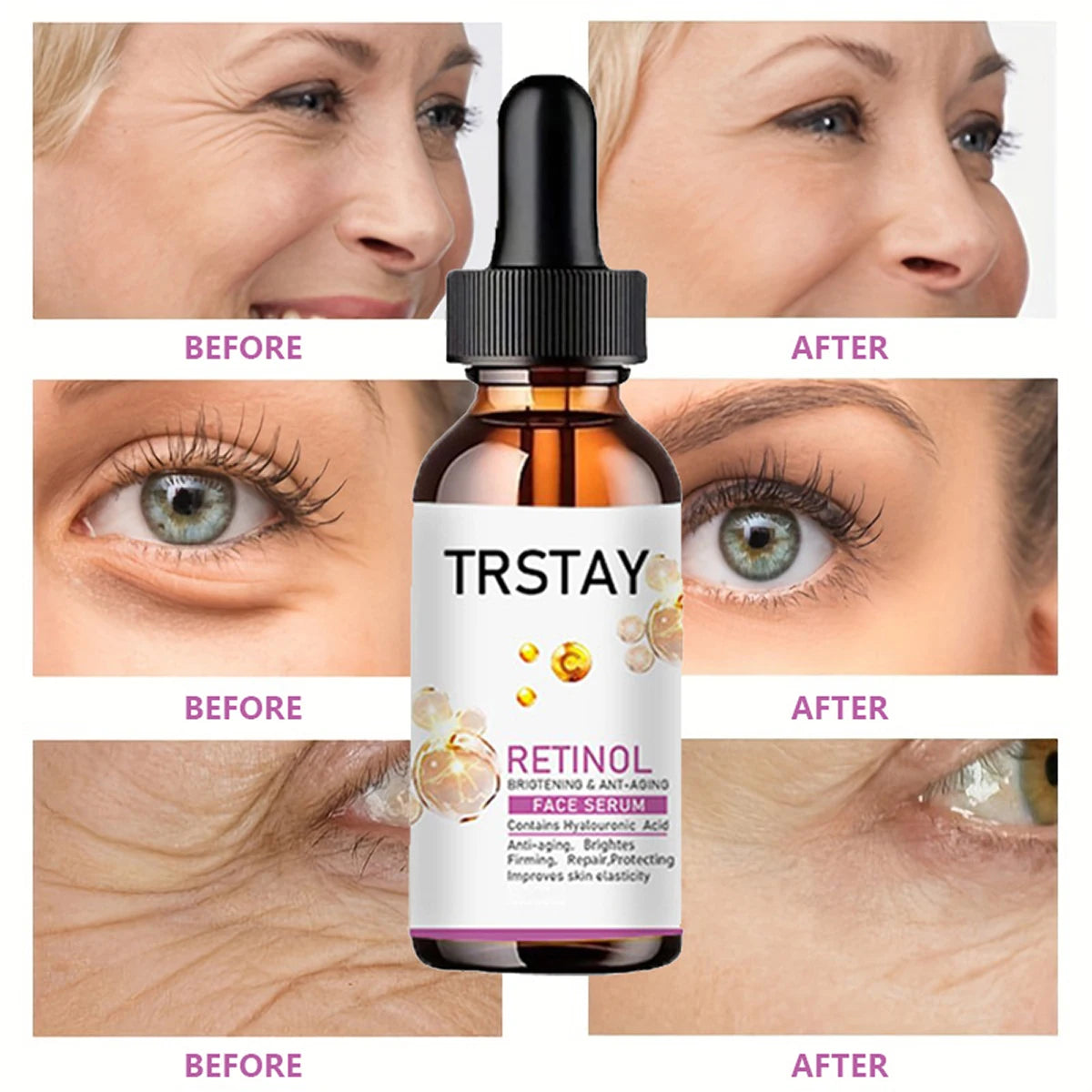 Face Serum Oil Essential Anti Aging Serum with Hyaluronic Acid Anti-Wrinkles Facial Serum Shrink Pores beauty health Peaceful Pleasures Health and Wellness 15ml