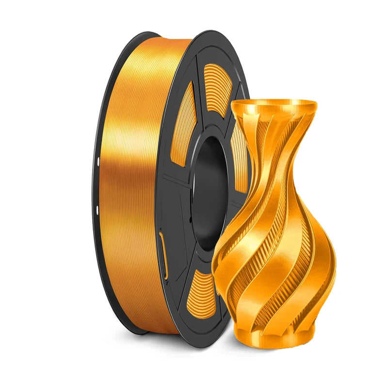 Silk PLA Filament 1.75mm 500g Gold & Silver – ±0.02mm Accuracy