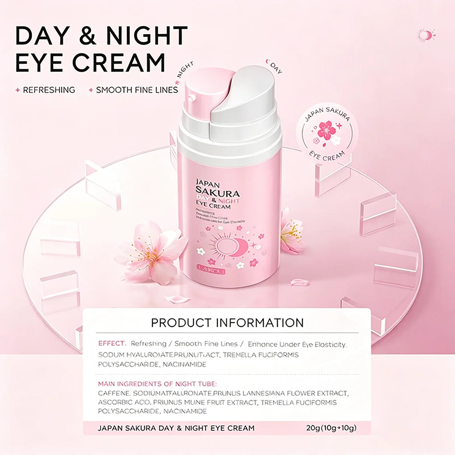 LAIKOU Sakura Day & Night Eye Cream – Anti-Aging & Hydrating