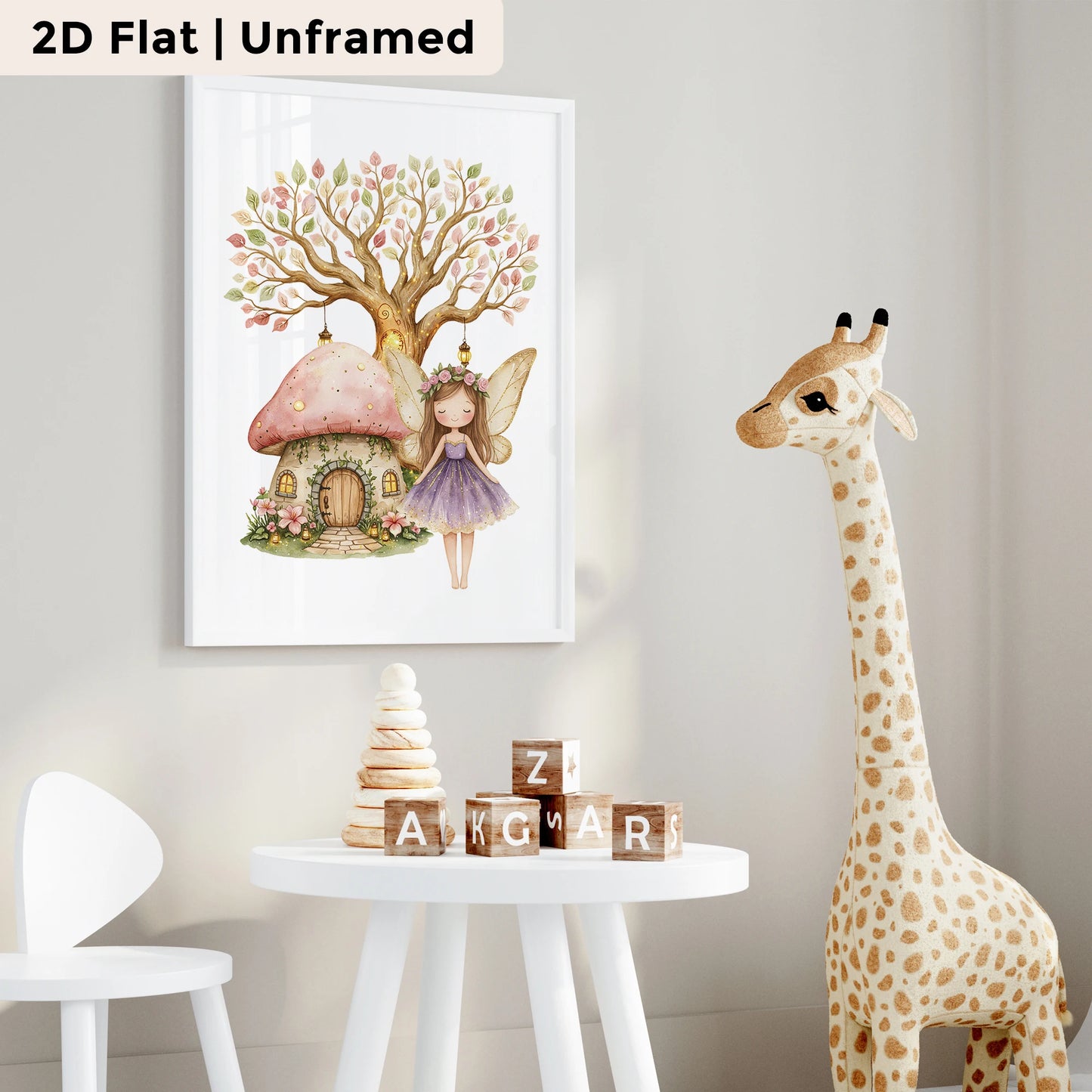 3pcs Modern,Cartoon Mushroom Elf Wall Art Print Canvas Painting Poster Picture For Living Room,Bedroom,Kids Room Home Decor Peaceful Pleasures Health and Wellness CH041-2 60x80cm Unframed