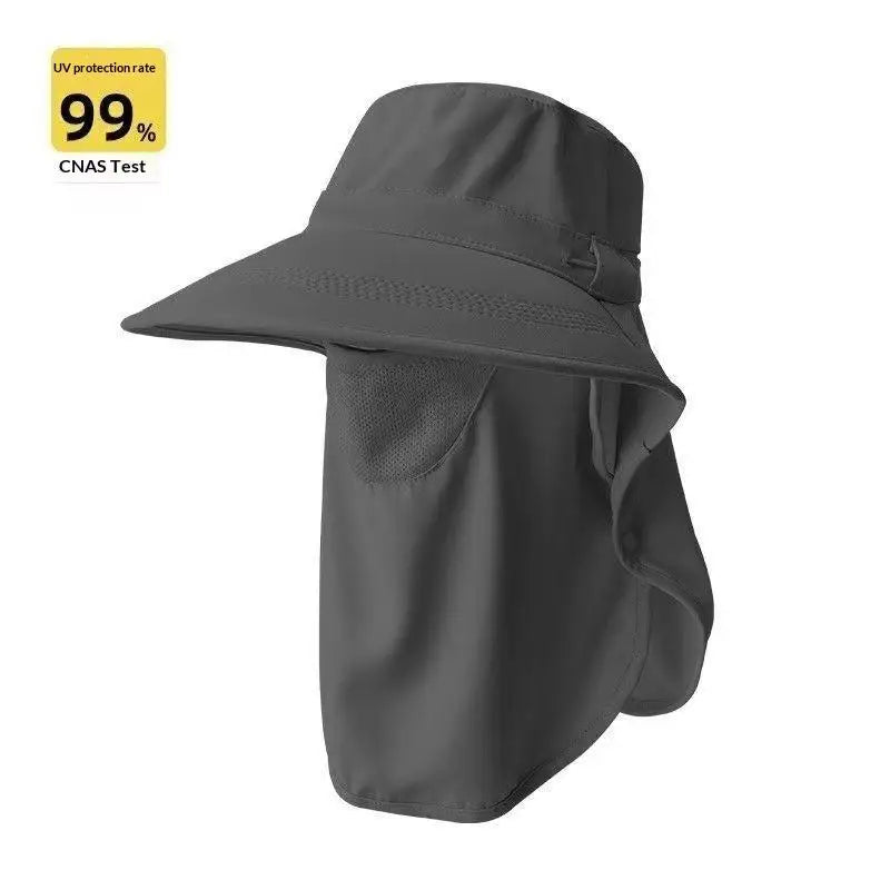 Women's Wide Brim UV Sun Hat | Face Cover & Neck Flap