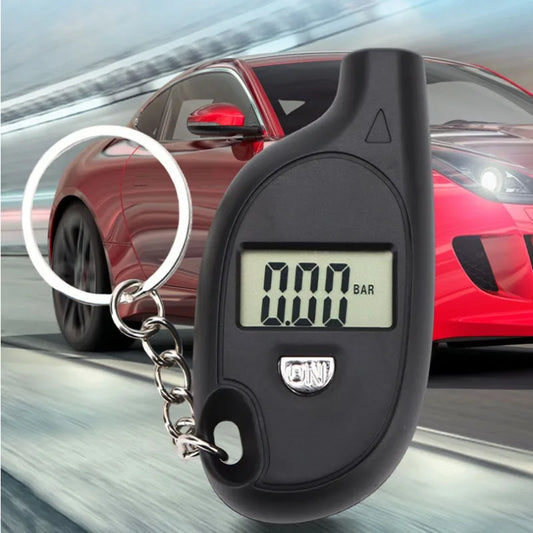 Mini Keychain Digital Tire Pressure Gauge High-precision Portable Tire Pressure Meter Tool for Measuring Air Pressure Peaceful Pleasures Health and Wellness