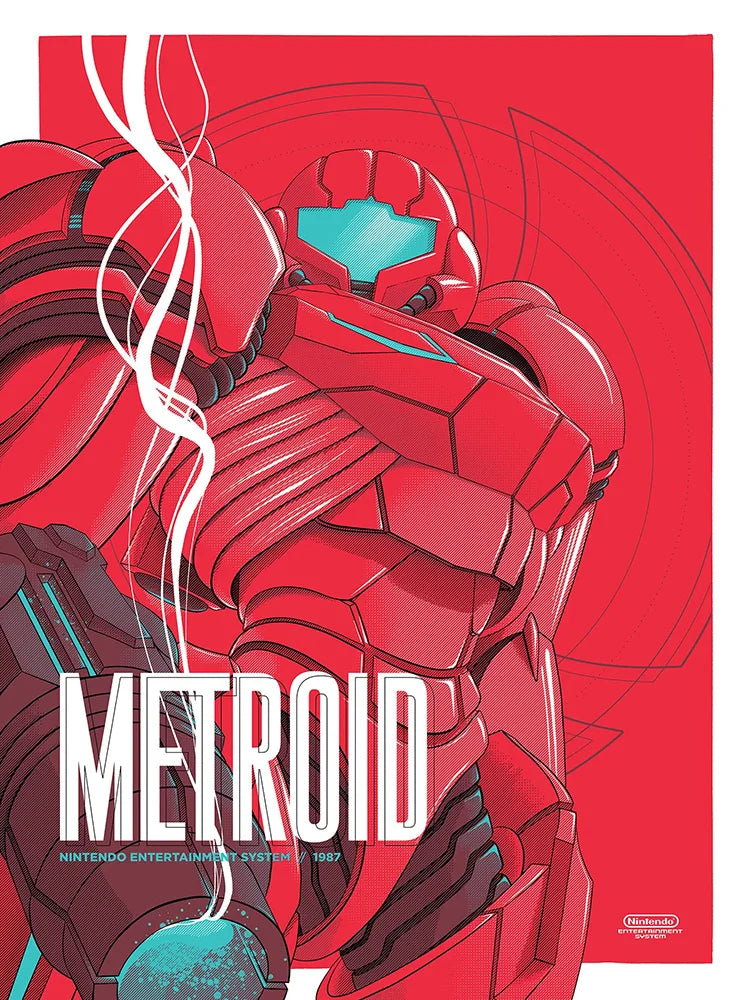 Metroid Samus Aran Canvas Wall Art Poster | Sci-Fi Game Decor