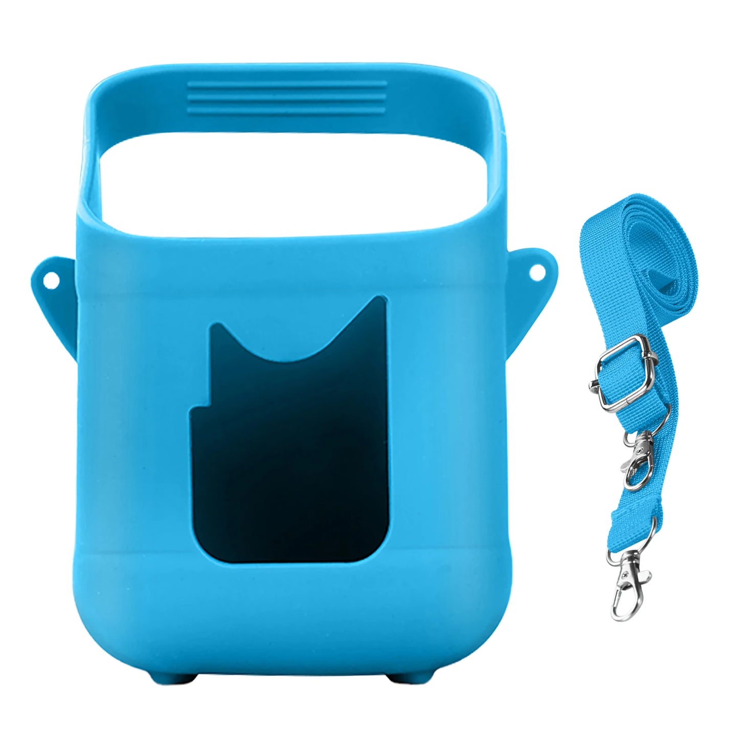 Soft Protective Silicone Sleeve with Carry Handle Shockproof Anti-Slip Protective Cover Compatible for Toniebox 1&2 Audio Player Peaceful Pleasures Health and Wellness Blue