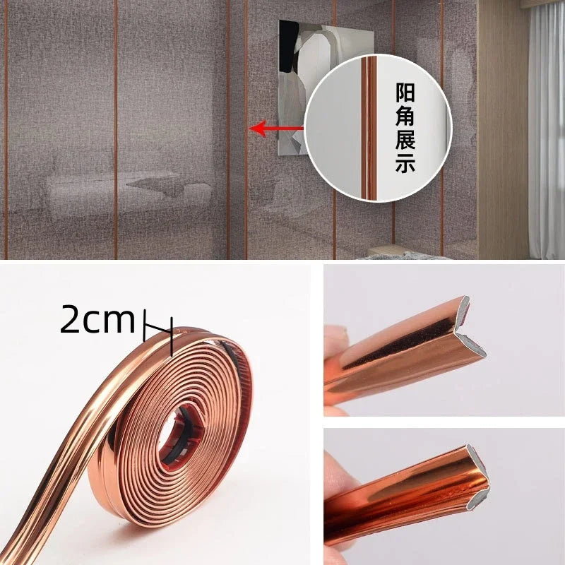 Home Decoration Stickers Self-adhesive Room Decor 5M Furniture Edge Protections Baby Safety Tape Wall Sticker Strips Posters Peaceful Pleasures Health and Wellness rose-2cm 5M